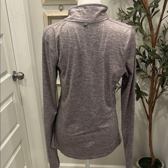 Nike Women's Dri-Fit Heathered Purple Quarter-Zip Top - Picture 5 of 5
